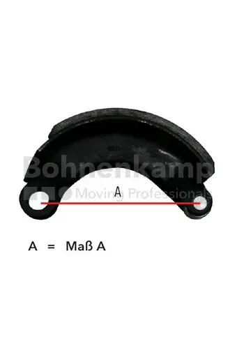 ADR-Bremsbacke mit Belag, Einzelbacke