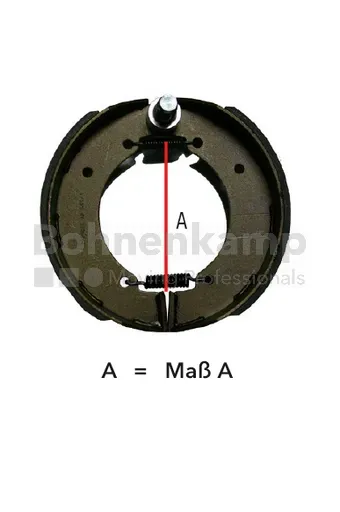 ADR-Bremsbacke mit Belag, Satz für 1 Trommel